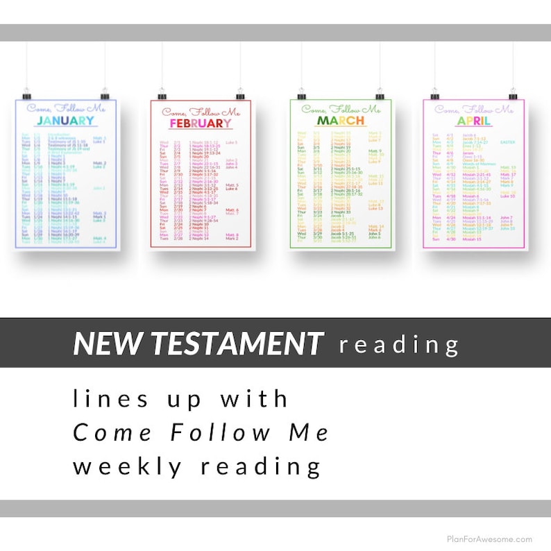 2023 Printable Come Follow Me Daily Reading Schedule for the Etsy