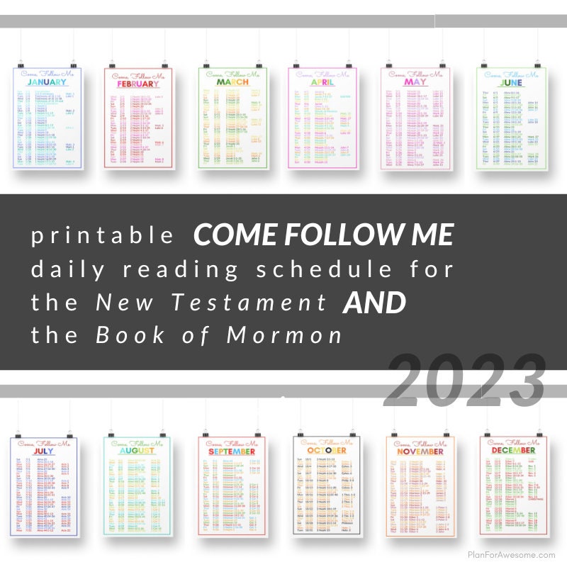 2023 Printable Come Follow Me Daily Reading Schedule for the Etsy