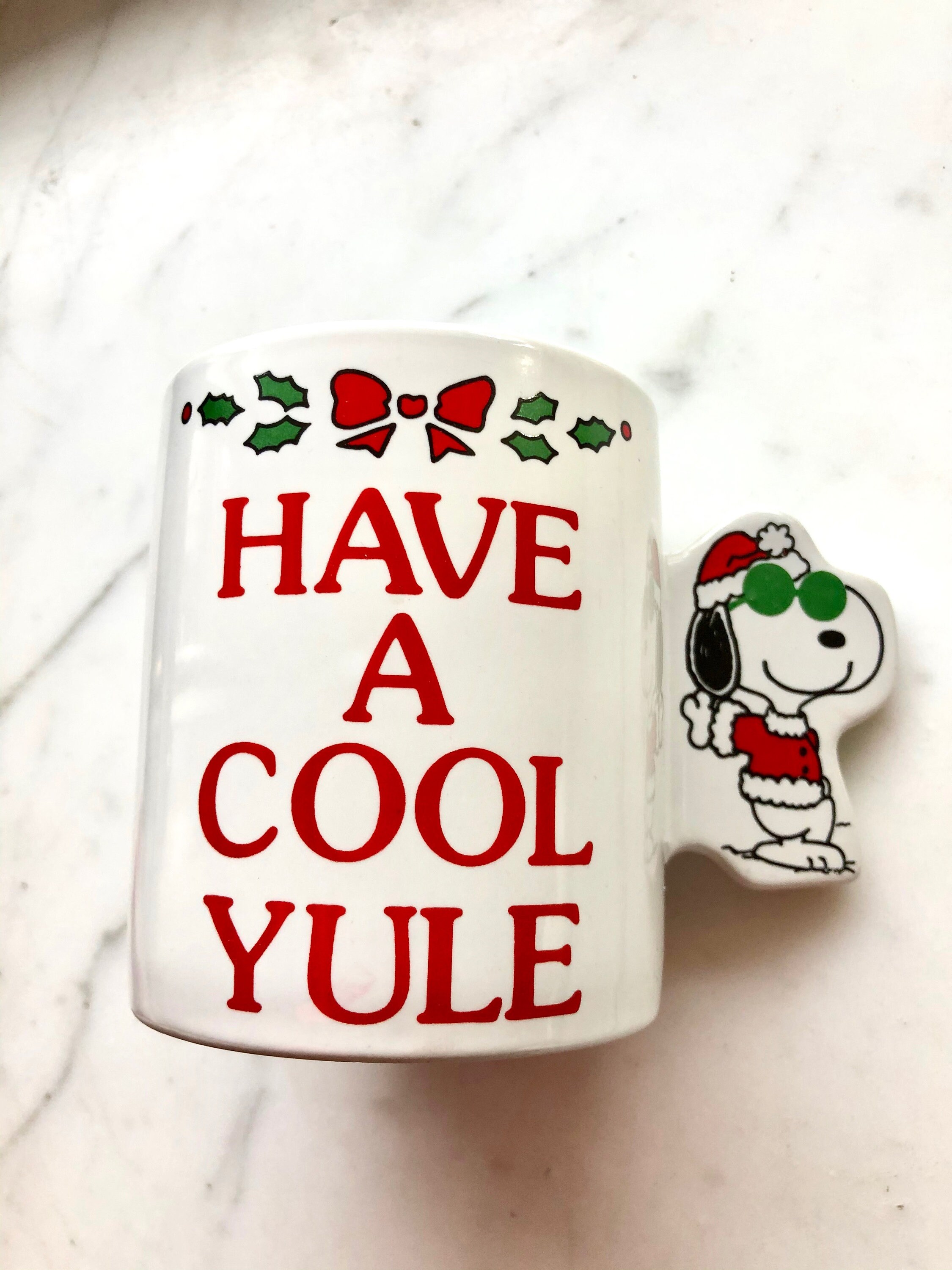 Have A Cool Yule Snoopy Christmas Mug Peanuts Mug Peanuts Etsy