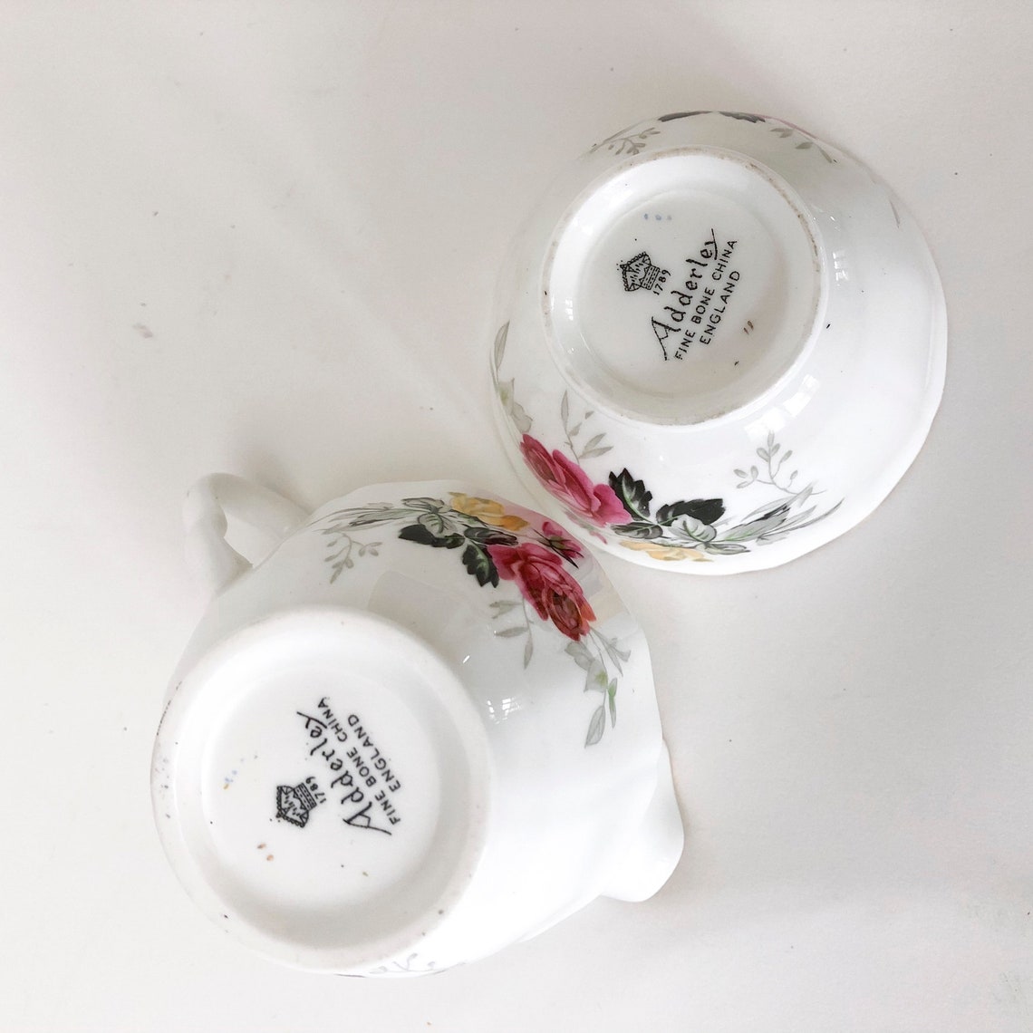 Adderley bone china cream and sugar set antique cream and Etsy
