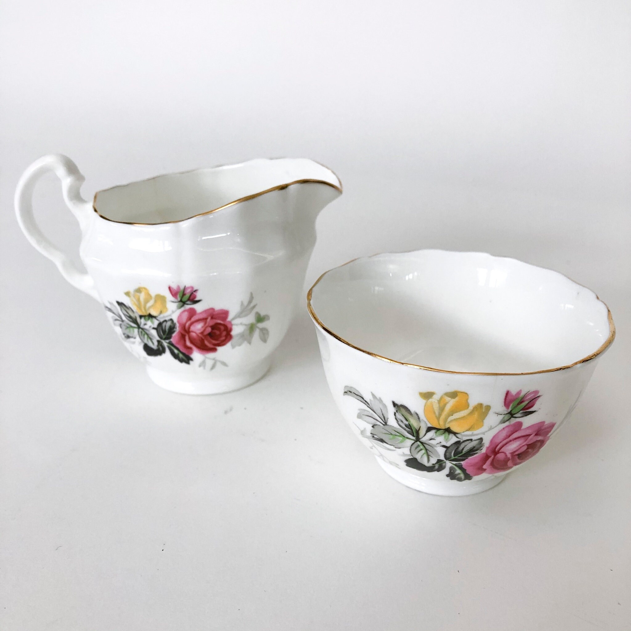 Adderley bone china cream and sugar set antique cream and Etsy