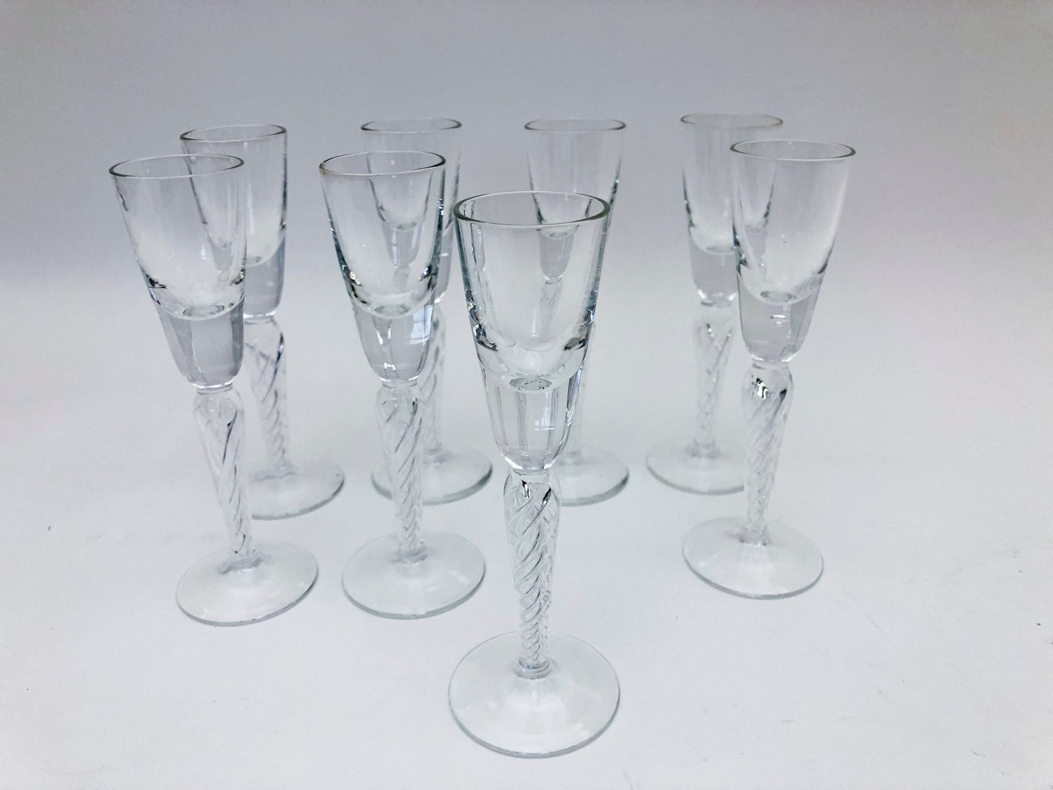 Stuart iona Crystal Air Twisted Long Stem Cordial Etsy UK