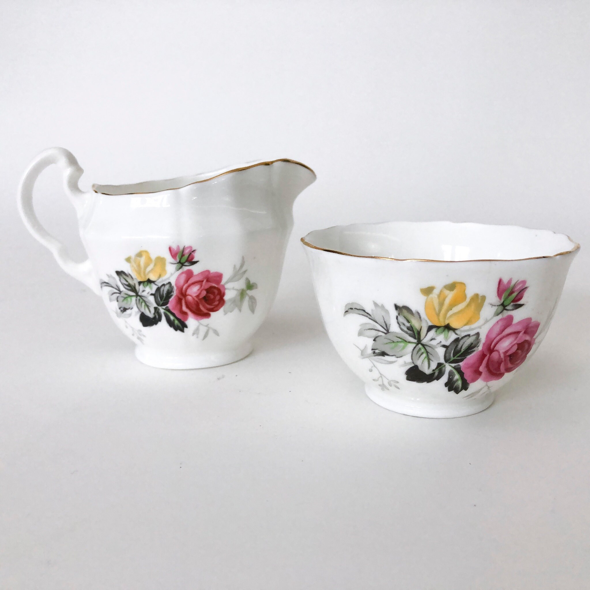 Adderley bone china cream and sugar set antique cream and Etsy