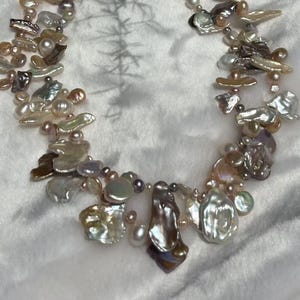 Two Strands Keshi Pearl Necklace