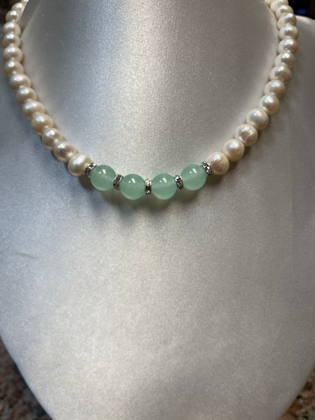 Jade on sale pearl necklace