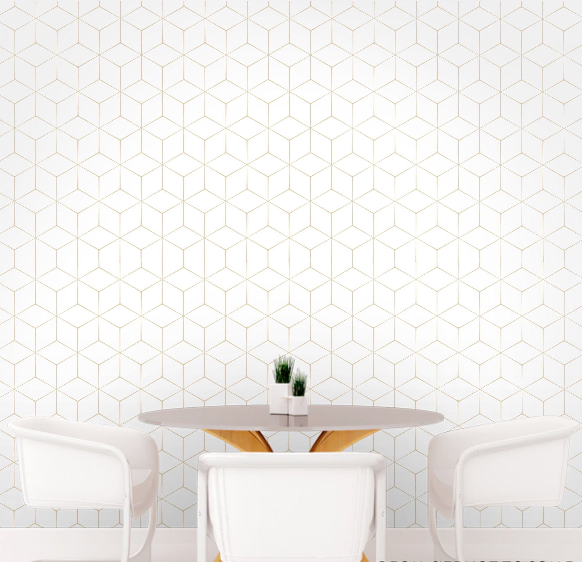 Hexagonal Removable Repositionable Wallpaper Etsy