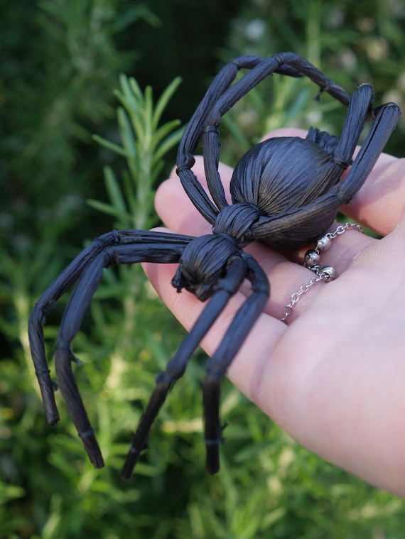 BABY SPIDER corn husk doll, made to order, witchy gifts, altar supplies, art doll, gothic home decor, oddities, black widow, creepmas
