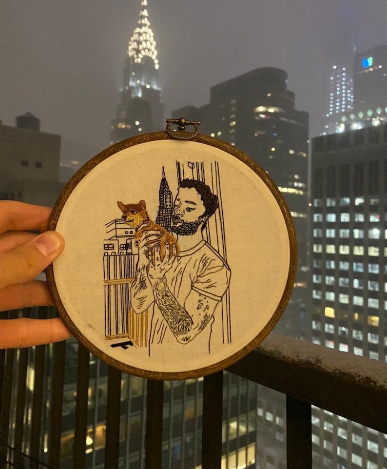 Special handmade embroidery portrait for family beautiful embroidery portrait on hoop Handmade embroidery portrait for special occasion