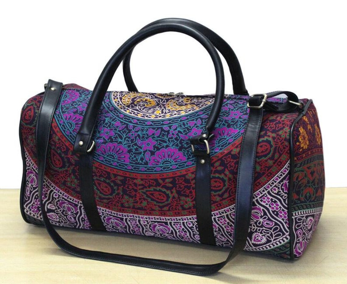 Indian Luggage And Travel Multi Floral Handbag With Zip Pure Etsy