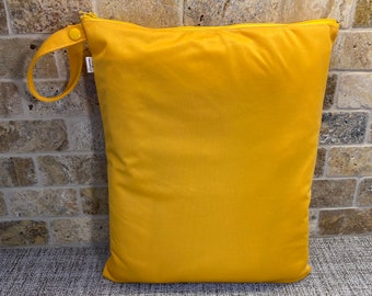 Large waterproof bag, TAXES INCLUDED, clothing bag, swimsuit towels, travel bag, swimming pool bag, shoe bag: mustard yellow