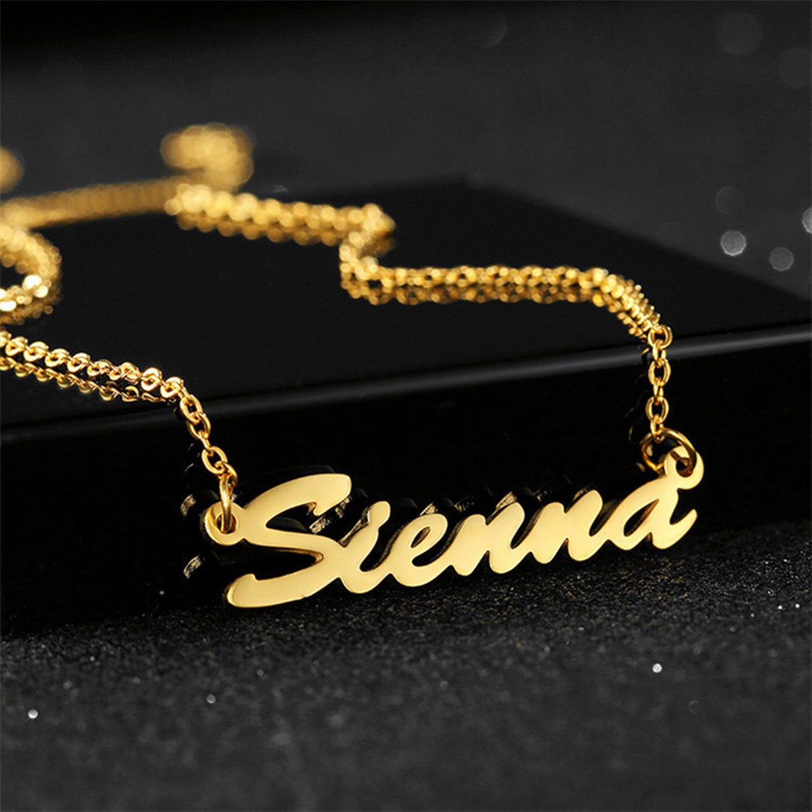 Personalized Name Necklace 18K Gold Plated Name Necklace Etsy