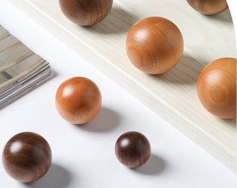 Wooden cabinet handles, crescent handles hardware, minimalist beech wood door pulls, round drawer handles, wood dresser knobs