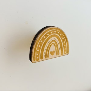 Wooden rainbow cabinet handles, boho nursery drawer knobs for Ikea,  beech wood door pulls,rainbow drawer handles, wood dresser knobs