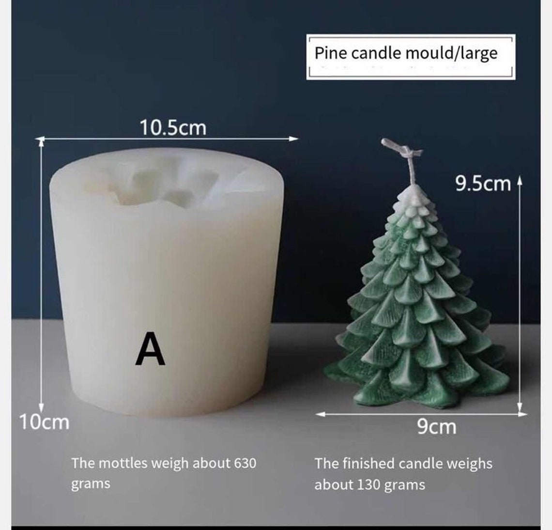 Christmas Candle Mold Christmas Tree Candle Mold Christmas Etsy