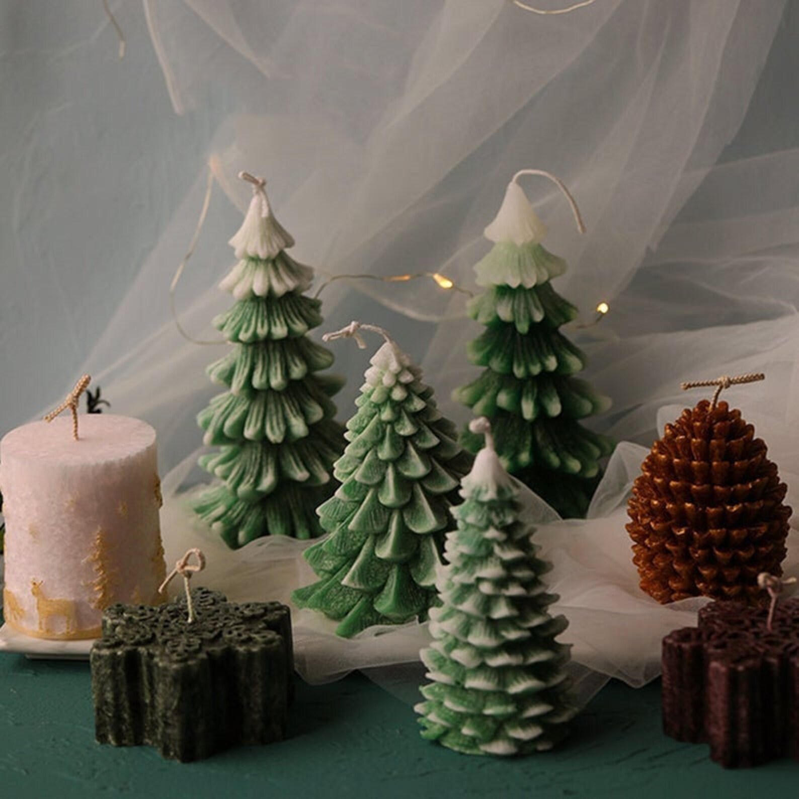 Christmas Candle Mold Christmas Tree Candle Mold Christmas Etsy
