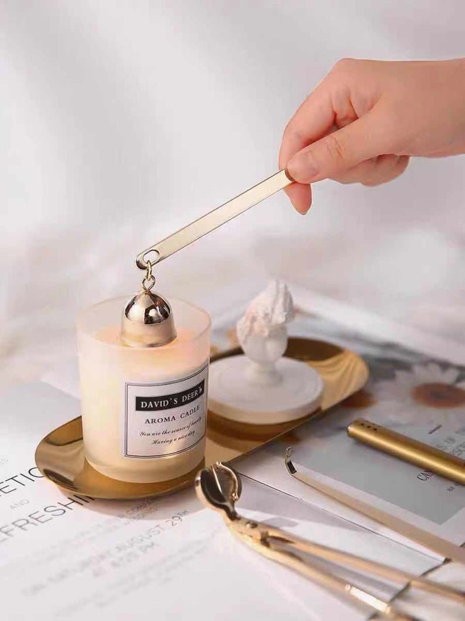 Candle Wick Trimmer Candle Tray Candle Snuffer Wick Dipper Etsy