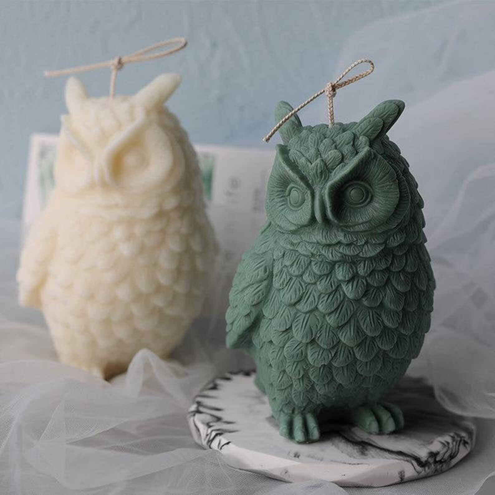 Owl Bird Aroma Candle Mold Animal Candle Mold Plaster Mold Etsy