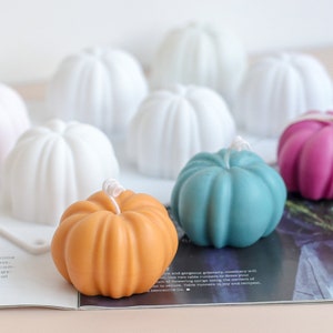 Pumpkin silicone mold, autumn soap mold, cake mold, pumpkin candle mold,DIY candle mold, candle craft image 1