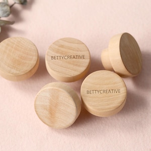 Raw wood round knobs, dutch wood knobs, custom engraved cabinet knobs, diy knobs, doll house knobs, unfinished boho knobs