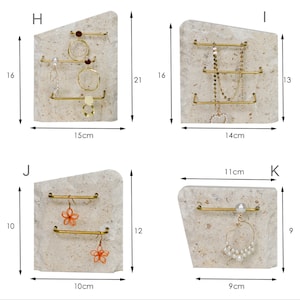 Calcari naturali con esposizione di gioielli fossili, espositore per gioielli, set di esposizione per gioielli, espositore per orecchini, espositore per collane immagine 8