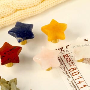 Pink crystal quartz star cabinet knobs, cornelian gemstone knobs, custom engrave drawer knobs, Black crystal knobs, cabinet hardware