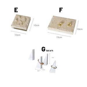 Calcari naturali con esposizione di gioielli fossili, espositore per gioielli, set di esposizione per gioielli, espositore per orecchini, espositore per collane immagine 7