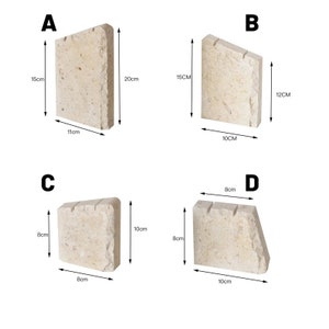 Calcari naturali con esposizione di gioielli fossili, espositore per gioielli, set di esposizione per gioielli, espositore per orecchini, espositore per collane immagine 6