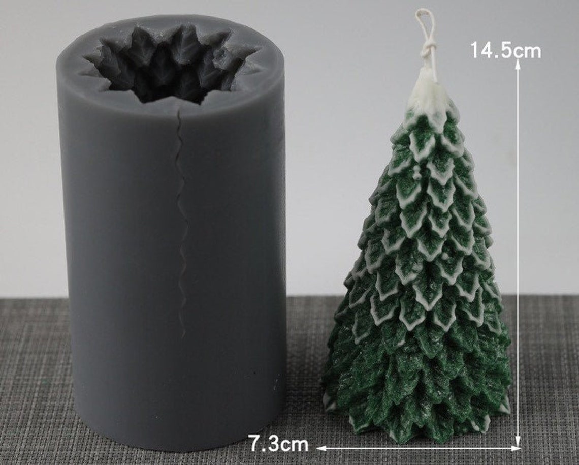 Christmas Candle Mold Christmas Tree Candle Mold Christmas Etsy