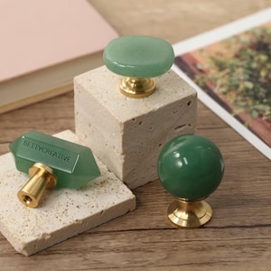 Green Nephrite cabinet knobs, stone cupboard door knobs, green knobs, Custom Engraved drawer knob, ball closet door knobCustom Engraved
