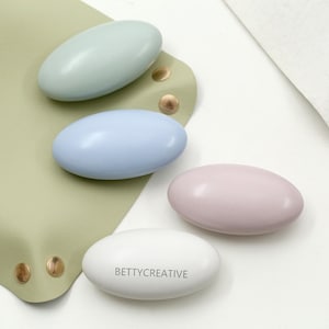 Oval ceramic cabinet knobs, macaroon drawer knobs, custom engraved door handles, pink blue mint white knobs hardware