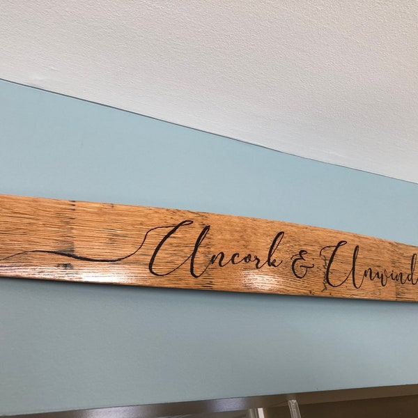 Barrel Stave Sign - Name, Quote or Coordinates