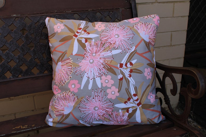 Australian Cushion Cover Handmade Australiana Native Gum Etsy