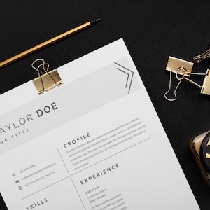 Professional Black and White Minimalist Resume Template