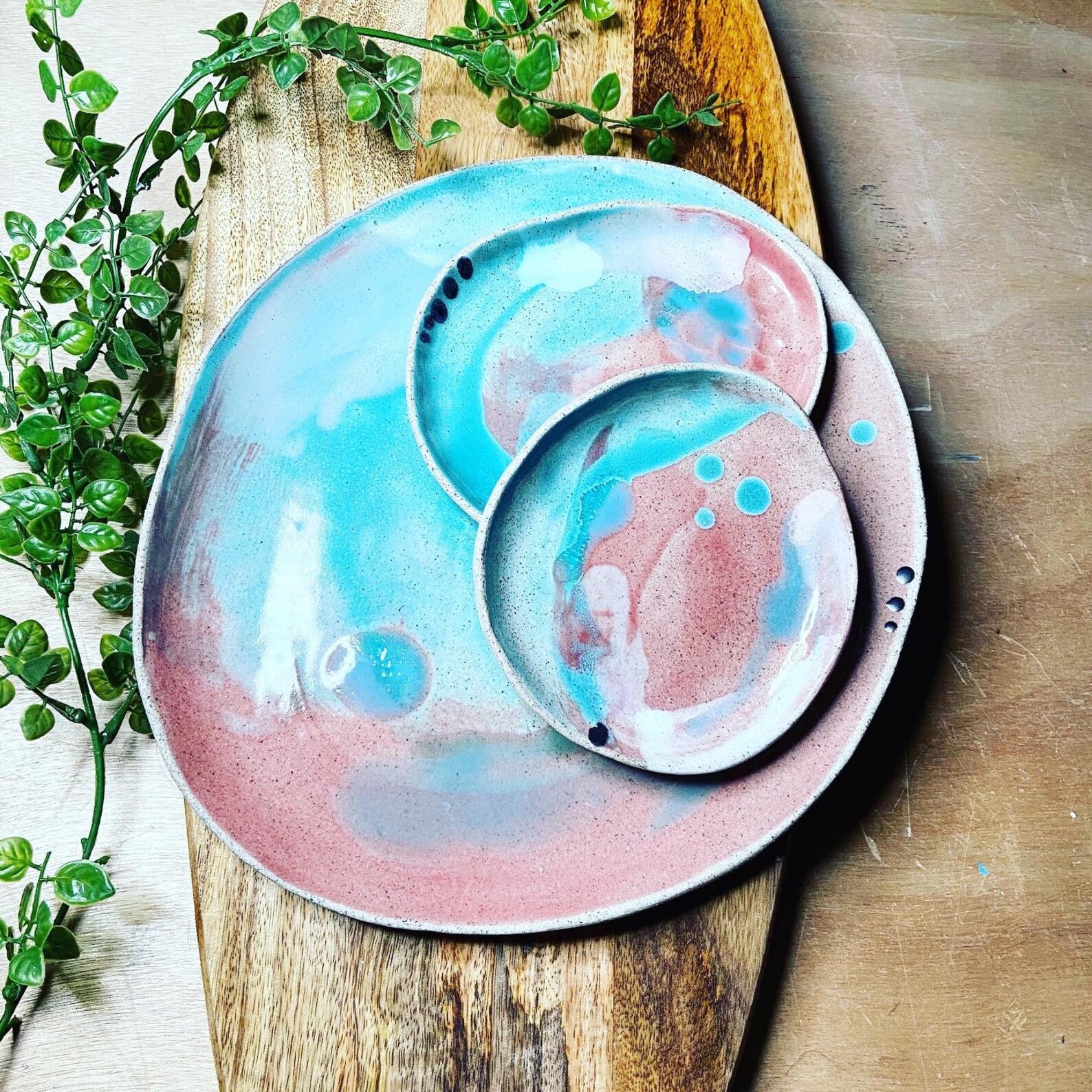 Ceramic dinner plate Nesting plates stoneware handmade Etsy