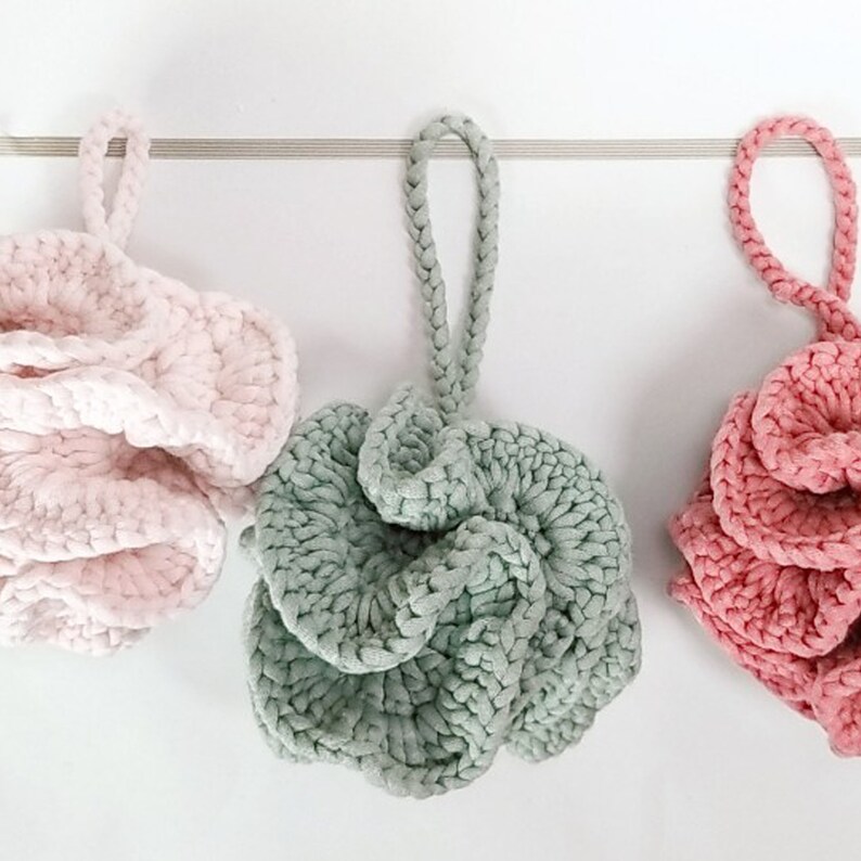 Handmade Knitted Bath Puff Shower Puff Etsy