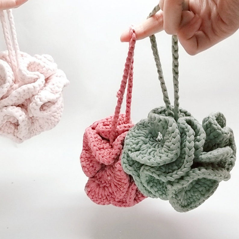 Handmade Knitted Bath Puff Shower Puff Etsy