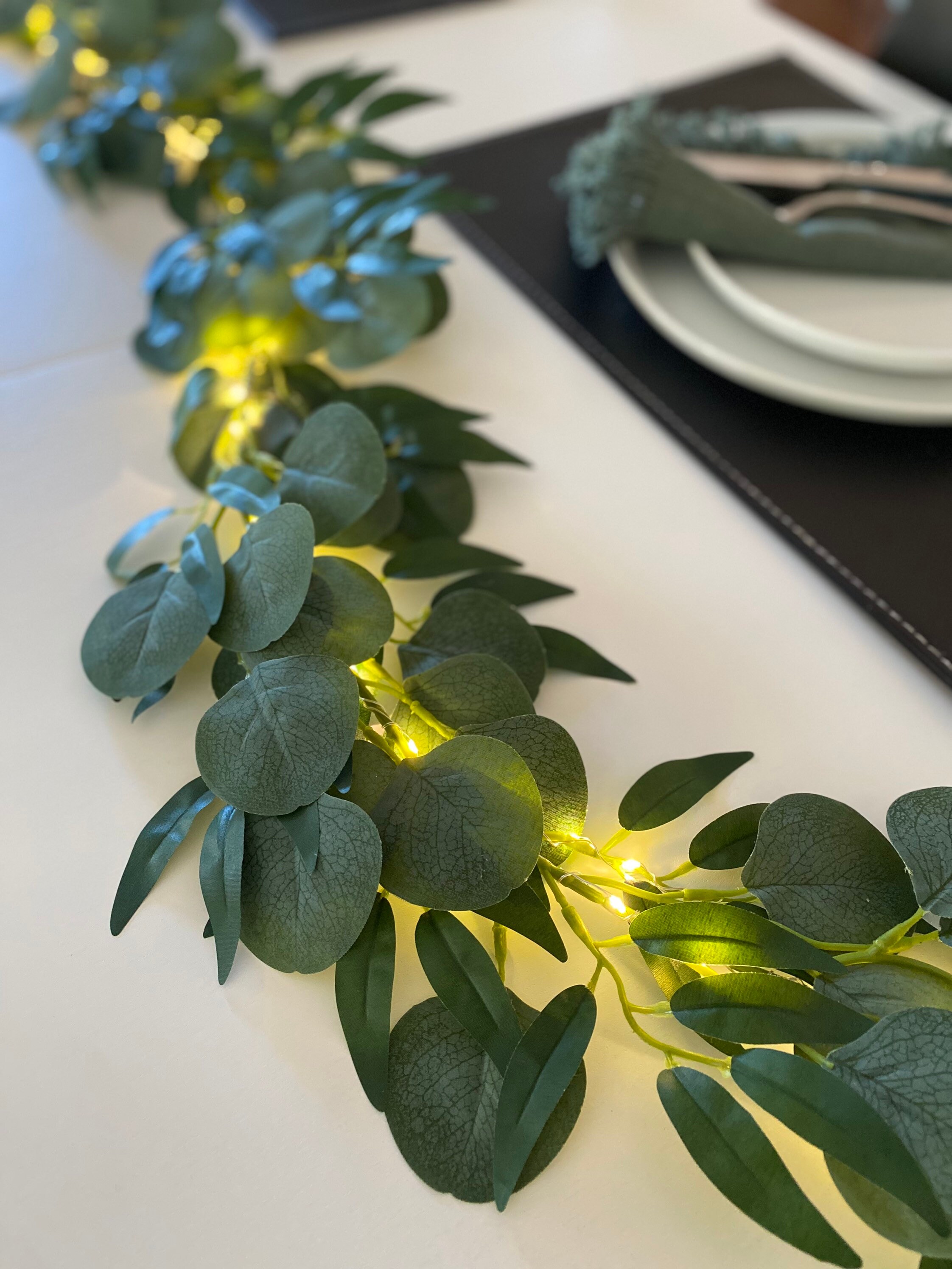 Fairy Lights Leaf Vine Garland 2m Australian Eucalyptus Etsy Australia
