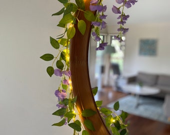 Wisteria Vine with Fairy Lights | Purple Flowers Hanging Garland String Light Decor | Hanging Greenery | Easter Celebration Party Decoration