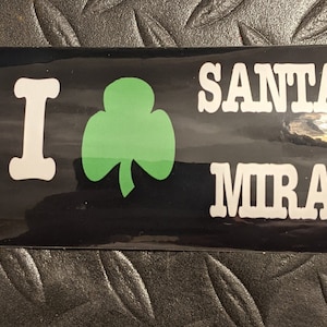Silver Shamrock Santa Mira Vinyl Sticker