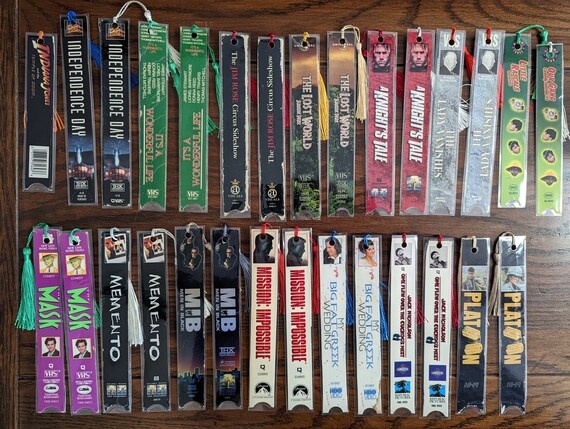 Laminated VHS Box Bookmarks With Tassel Sides - Etsy