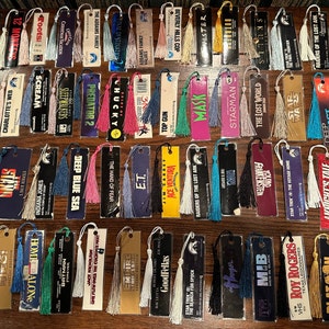Laminated VHS Box Bookmarks with Tassel - Tops