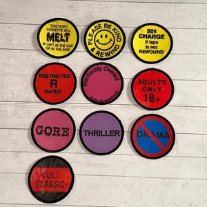 3 Inch Round Patch - VHS Stickers