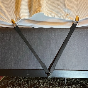 Bed Sheet - Straps set of 4 Made to fit Standard Metal Rails