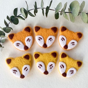 Tête de renard en feutre, Renard en feutre, Renard en feutre, Décoration de renard, Animaux en feutre, Décoration de renard, Renard en laine, Renard fait main, Forme feutrée