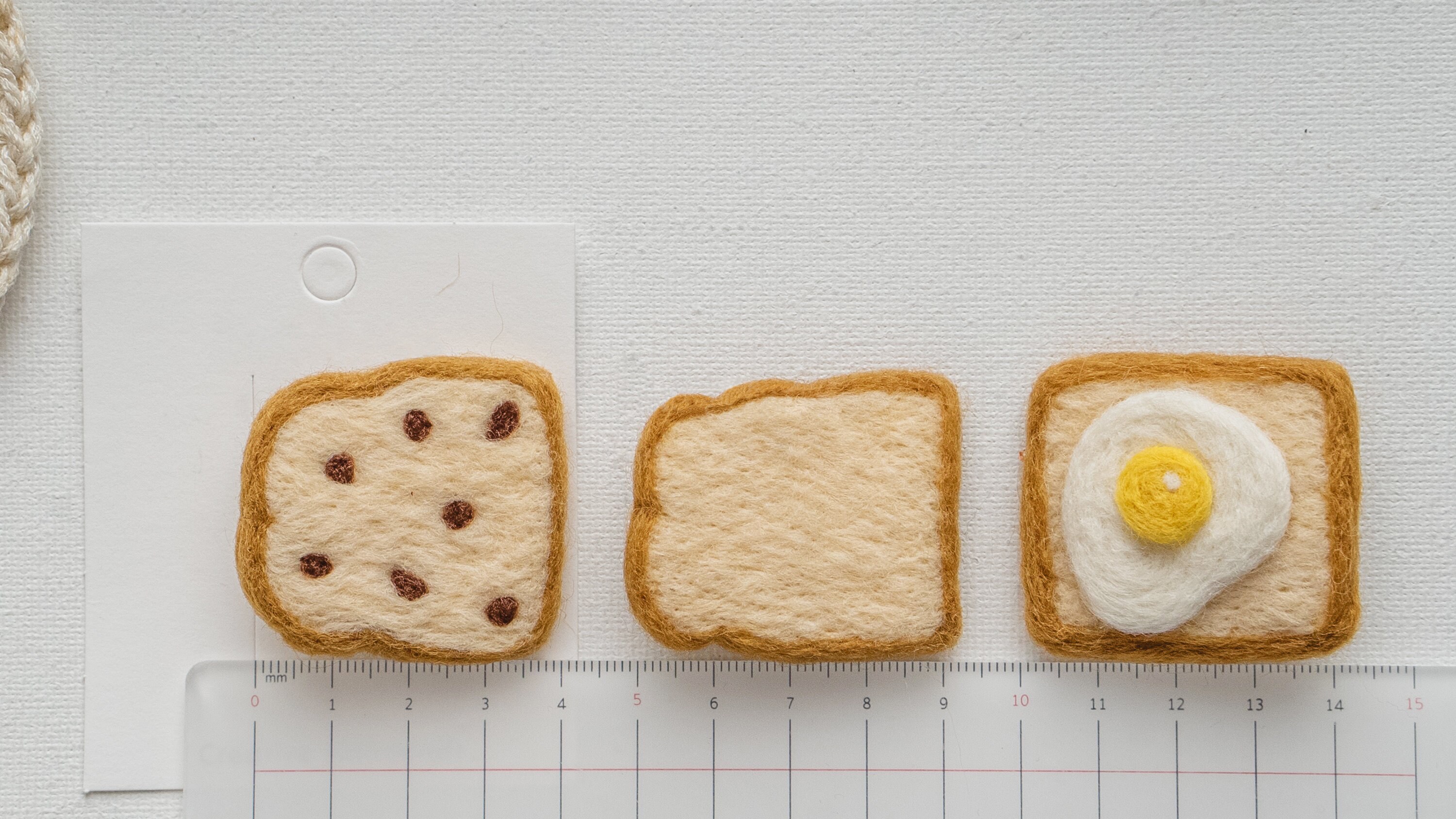 Felted Toast Felted Bread Felted Fried Egg Felted Breakfast