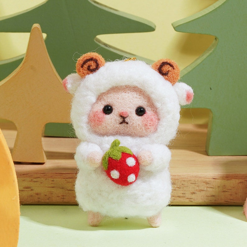 Sheep Needle Felting Kit Sheep Wool Felting Kit DIY Kit Etsy