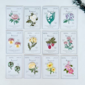 Gestickter Blumen Aufnäher, Blumen Aufnäher, 14 Optionen, Aufnäher, Blumen Aufnäher, DIY Patches