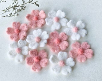 Felted Flower, Felt Sakura, Felted Cherry Blossom, Wool Felt Flower, Needle Felted Flower, Spring Decor, Woolen Flower, Sakura Ornament