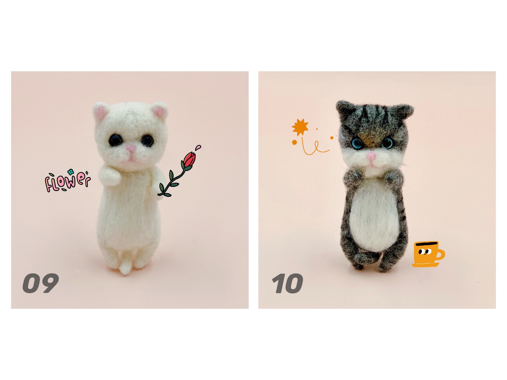 Cat Needle Felting Kit Needle Felt Cat Felted Animal Kit Etsy Ireland
