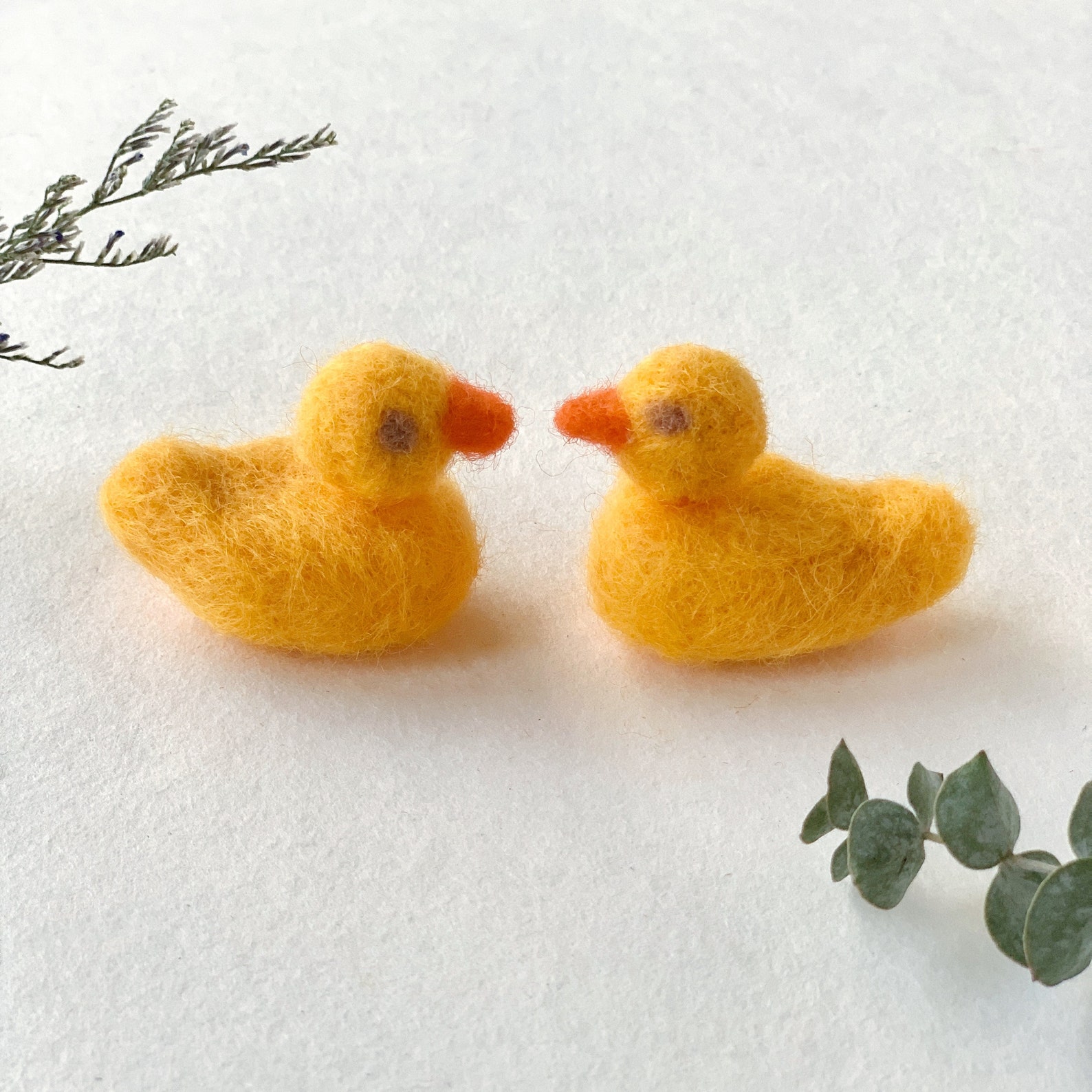 Felted Yellow Duck Wool Felt Duck Needle Felt Ducks Felted Etsy